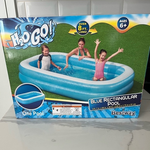 Bestway | Other | Bestway H2ogo Rectangular Inflatable 8ft 7in X 69in X ...